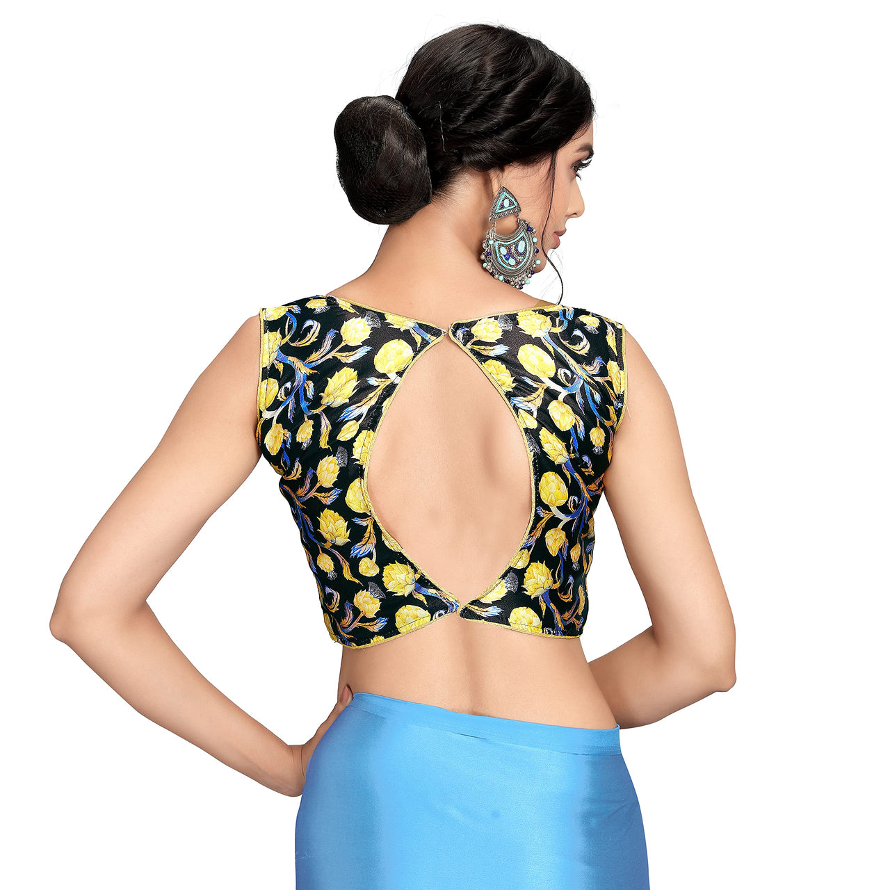 Cloud walker Women Soft Satin Silk Saree With Digital Printed Unstiched Blouse Piece(5.5m Saree +0.8m Blouse Piece).