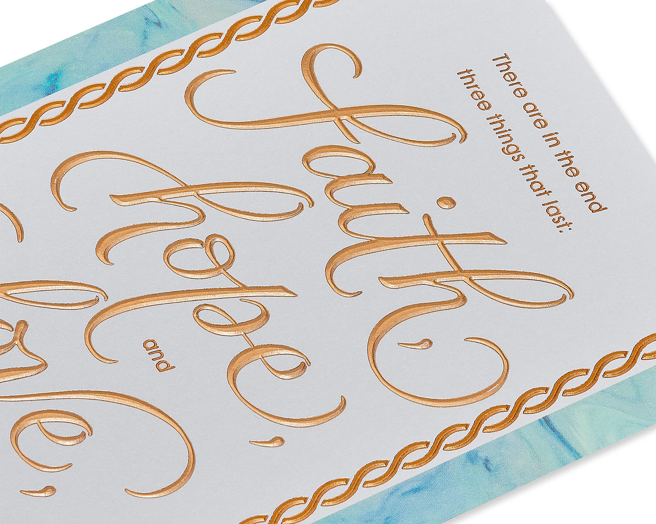 American Greetings Religious Sympathy Card (Faith, Hope, and Love) Faith, Hope, and Love