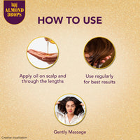 Bajaj Almond Drops Hair Oil, 625ml, Hair Oil, 6X Vitamin E, Almond Oil, Light and Non-Sticky, Hair Fall Control