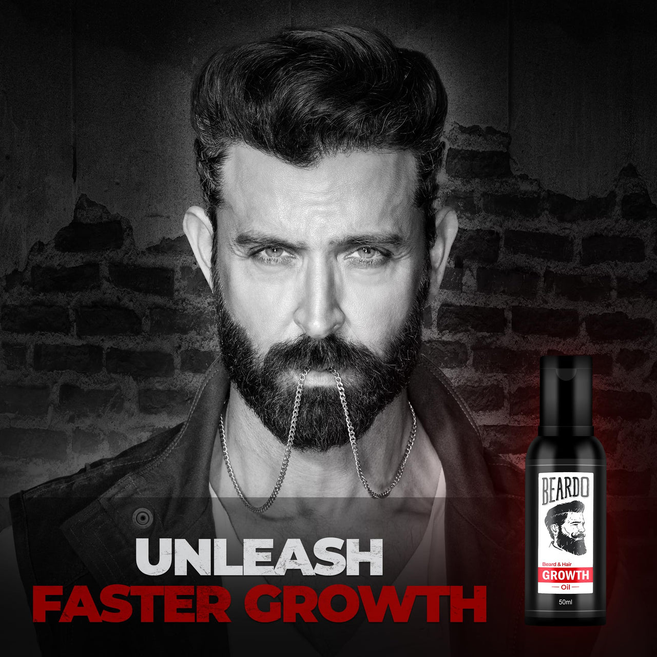 Beardo Beard and Hair Growth Oil - 50 ml for faster beard growth and thicker looking beard | Natural Actives Only | No Harmful Chemicals