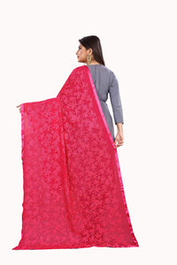 Akshar Llc Miss India Women's  Chiffon Dupatta With Goodembroidery Work
