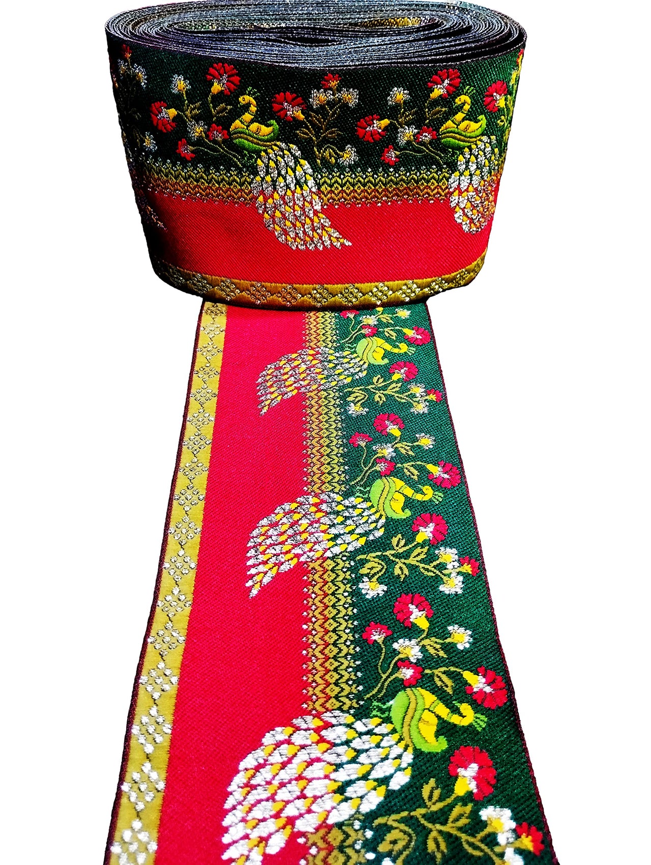 CARTZEYE Women's  Saree Falls Lace Border Reel Jacquard Woven Heavy Design Work for Saree, Kurti, Dresses, Bandhani, Lehenga, Decorative Ribbon