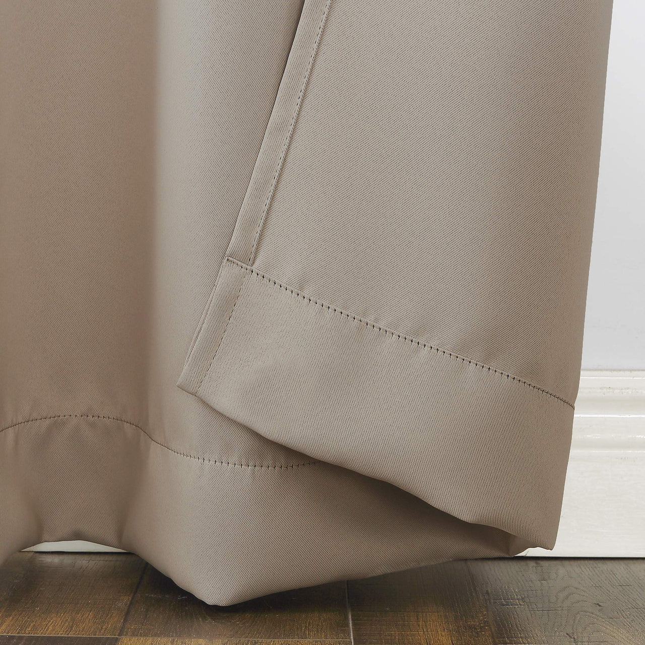 Sun Zero Easton Energy Saving Blackout Grommet Curtain Panel, 40" x 120", Stone 40" x 120"