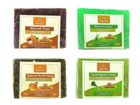 Khadi Pure Almond, Aloe Vera, Apricot & Lemongrass Soap, 125 g (Pack of 4)