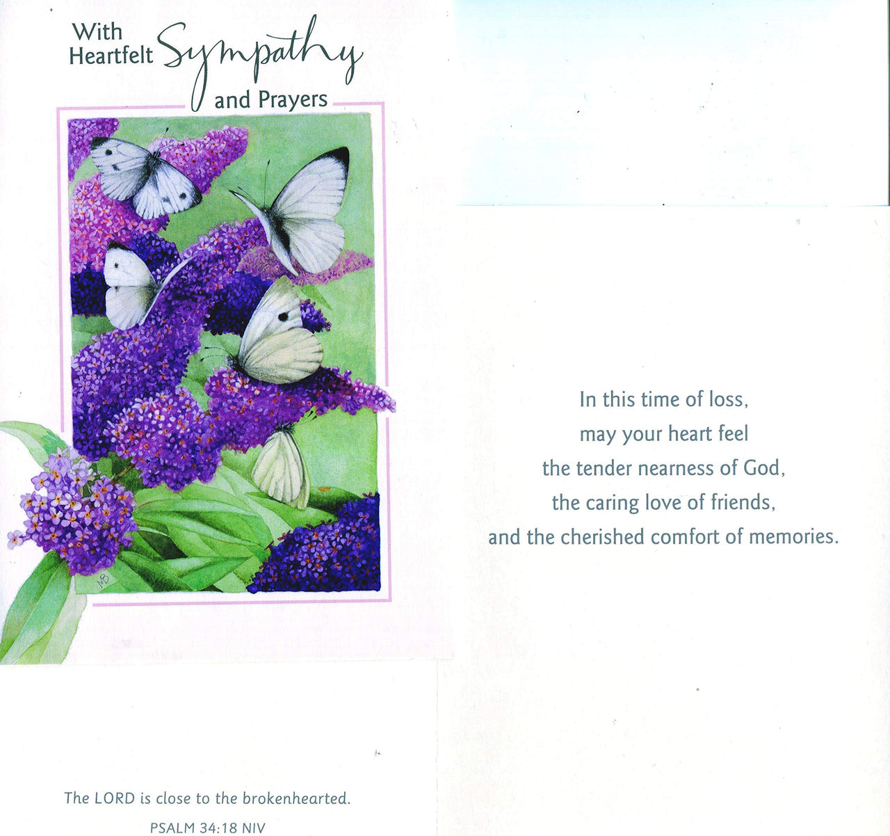 DaySpring - With Heartfelt Sympathy and Prayers - Nature's  Blessings By Marjolein Bastin - 4 Design Assortment with Scripture - 12 Boxed Cards & Envelopes (J3355)