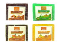 Khadi Pure Almond, Aloe Vera, Apricot & Lemon Soap, 125 G (Pack of 4)