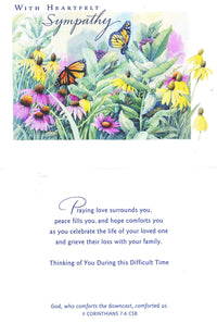 DaySpring - With Heartfelt Sympathy and Prayers - Nature's  Blessings By Marjolein Bastin - 4 Design Assortment with Scripture - 12 Boxed Cards & Envelopes (J3355)