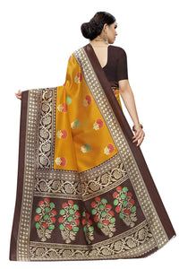 Tarshika Womens Art Silk Saree With Blouse Piece (PITTY_Free Size)