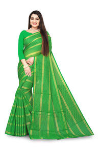 Amazon Brand - Anarva Soft Heavy & Cotton Silk Sarees for women, Beautiful saree free size with unstitched Blouse Piece
