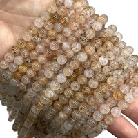 ABCGEMS Brazilian Orange Biotite Beads (AKA Golden & Black Mica) Healing Energy Crystal Stone Ideal for Bracelet Necklace Ring DIY Jewelry Making Craft Men Women Smooth Round 8mm Orange Biotite (From Brazil)