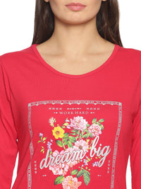 In Love Women's  Long Knee Length Night Wear Tshirts