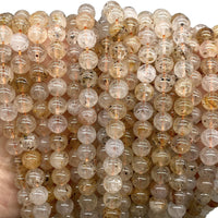 ABCGEMS Brazilian Orange Biotite Beads (AKA Golden & Black Mica) Healing Energy Crystal Stone Ideal for Bracelet Necklace Ring DIY Jewelry Making Craft Men Women Smooth Round 8mm Orange Biotite (From Brazil)