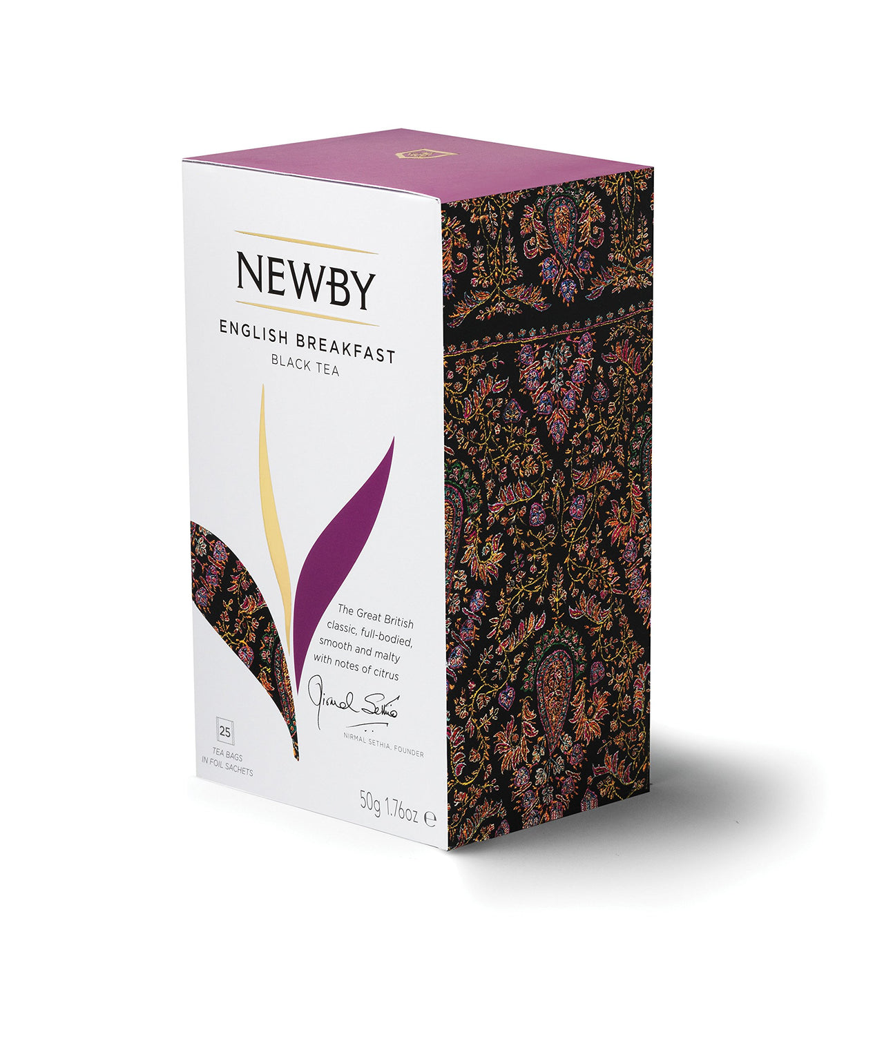 Newby English Breakfast Black Tea Bags | 25 Counts | Strong & Robust, Flavour | Brew Hot Or Iced Tea | Antioxidant Rich | 50 gm