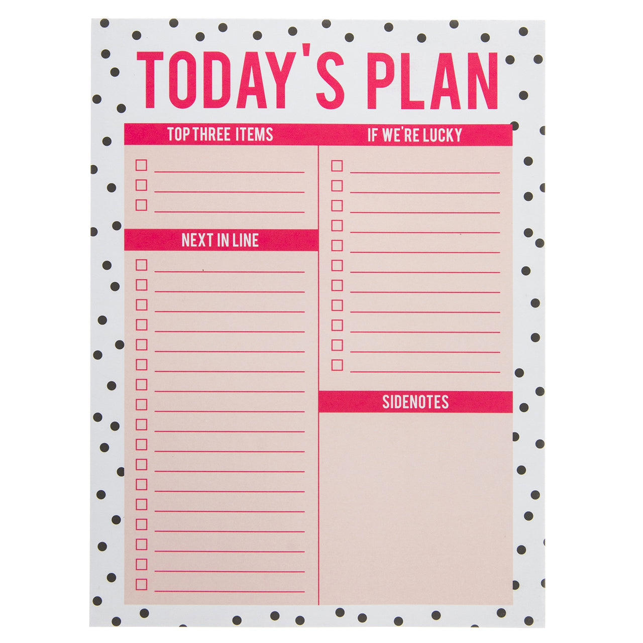 Graphique"Today's  Plan" Large Notepad, “Today’s Plan” Notepad with 150 Tear-Off Sheets, Perfect Organizing Busy Days, 6" x 8" Today's  Plan