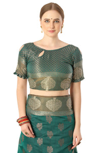 Jaam Silk Fashion Women's  kanjivaram Woven Pattu Silk Blend Saree with Blouse Piece