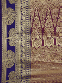 Pandadi Saree Women's  Banarasi Silk Saree With Unstitched Blouse Piece