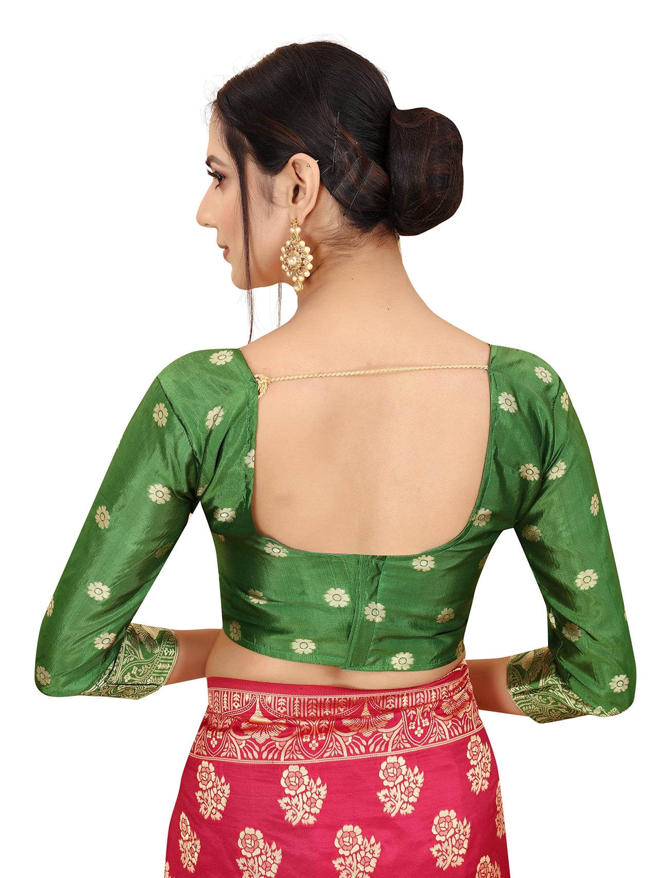 SATYAM WEAVES Women's  Banarasi Cotton Silk Saree With Blouse Piece