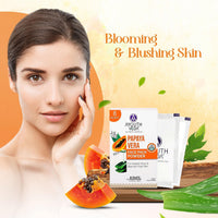 Ayouthveda Papaya and Aloe Vera Face Pack Powder for Glowing & Rejuvenating Skin| Removes Blemish & Wrinkle & Promotes Skin Health| Suitable for all skin Type (10g X 10 Sachets) (Pack of 2)
