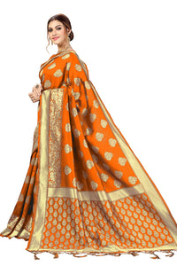 PANASH TRENDS Women's  Kanchipuram Banarasi Art Silk Saree with Blouse Piece