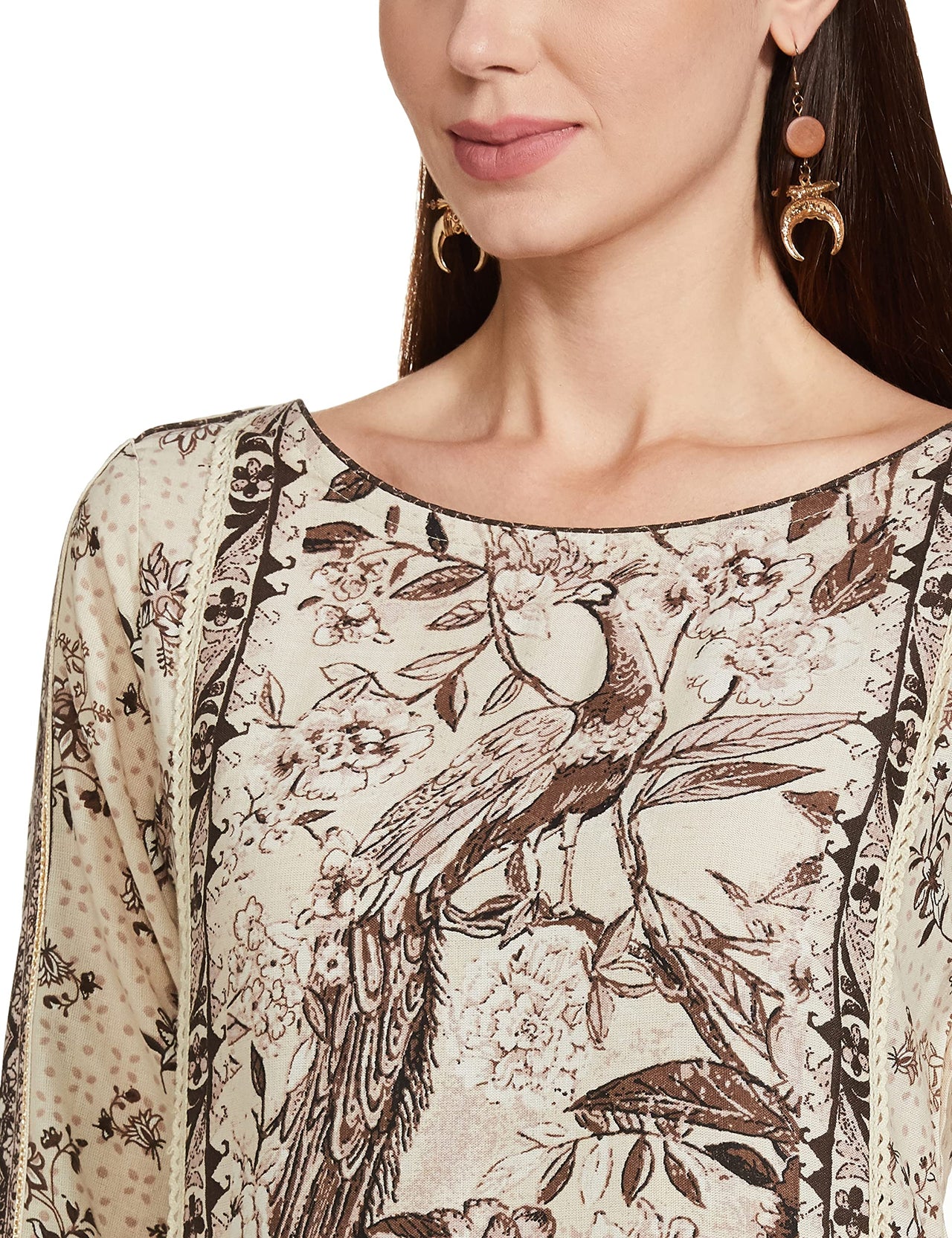 BIBA Women's  Rayon Regular Kurta