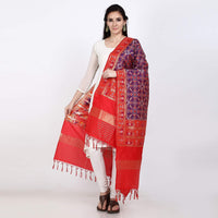 KAPAAHA Women's  Woven Silk Blend Patola Dupatta/Chunni Enough