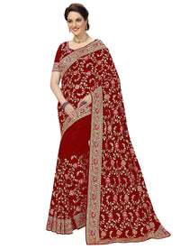 PANASH TRENDS Women's  Banarasi Barfi Silk Saree With Blouse Piece