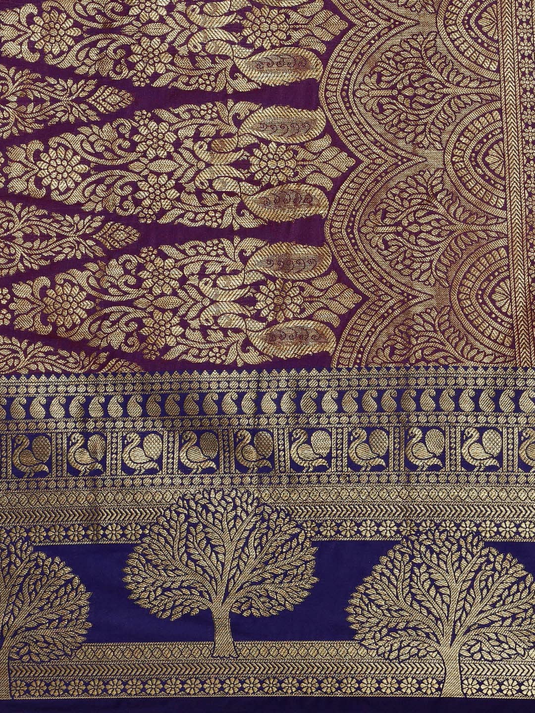 Pandadi Saree Women's  Banarasi Silk Saree With Unstitched Blouse Piece