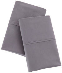 Aware 100% Organic Cotton 300 Thread Count Pillowcase Set, Dark Gray, King, 2 Pack, 40