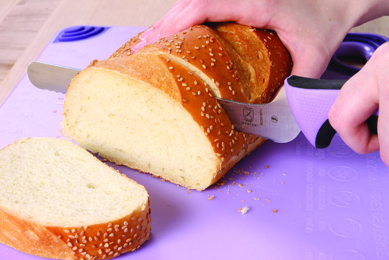 Mercer Culinary Purple Millennia Colors Handle, 8" Offset Bread Knife (Wavy Edge) Offset Wavy Edge Bread Knife 8" Offset Bread Knife (Wavy Edge)