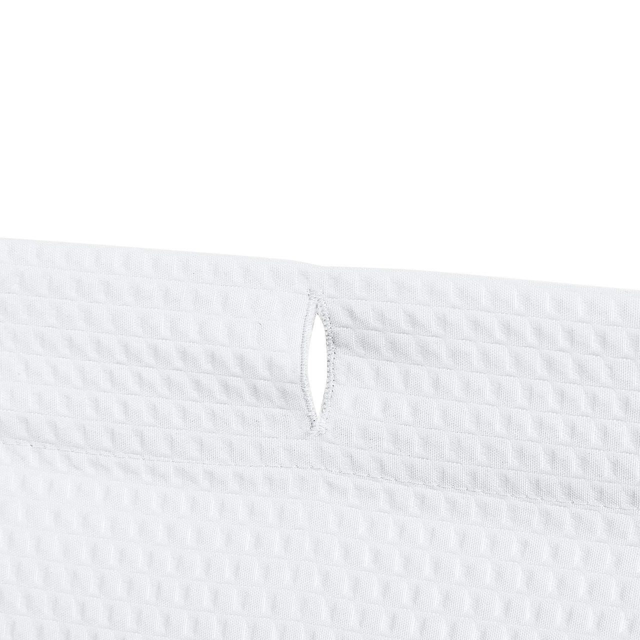 Basics Lightweight Super Soft Easy Care Microfiber Waffle Texture Shower Curtain , 72" x 72", White