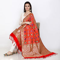 Kapaaha Women's  Woven Silk Blend Banarasi Zari Dupatta/Chunni, Width 45 Inch, Length 2.5 Meter