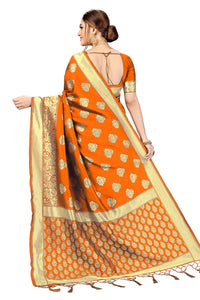 PANASH TRENDS Women's  Kanchipuram Banarasi Art Silk Saree with Blouse Piece