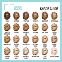 Maybelline New York Powder Foundation, Pressed Powder Compact, Mattifies Skin, Incl. Mirror and Applicator, Fit Me, 110 Porcelain, 8.5g