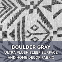 Furhaven Replacement Dog Bed Cover Plush & Southwest Kilim Décor Sofa-Style, Machine Washable - Boulder Gray, Jumbo (X-Large) Cover Only 40.0