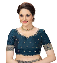 PANASH TRENDS Women's  Heavy Embroidered Silk Saree Women