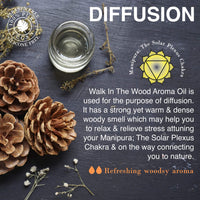 Soulflower Walk in the Woods Aroma Oil, 30ml | Woodsy & Mahogany Aroma | 100% Natural, Vegan & Alcohol-Free | Delicate & Luxurious Aroma | Free From Chemicals, Synthetic Color or Fragrance