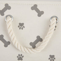 Bone Dry 5511 Pet Storage Collection Paw and Bone Print, Medium Round, Gray