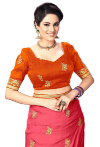 PANASH TRENDS Women's  Barfi Silk Heavy Embroidery Work Saree