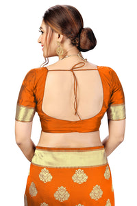 PANASH TRENDS Women's  Kanchipuram Banarasi Art Silk Saree with Blouse Piece