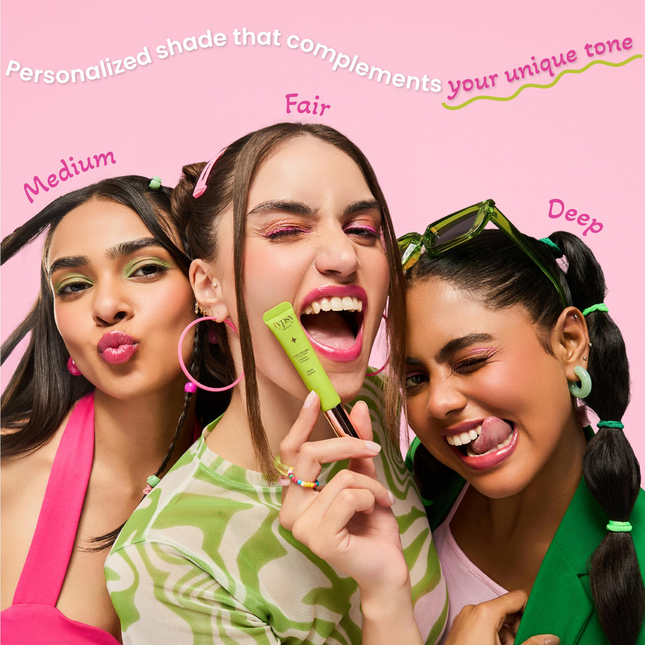 Typsy Beauty Pout Polish Lip Balm – Apple Martini | Green-to-Pink Color Changing Lip Balm with Peptides, Vitamin C & Collagen | Hydrates, Brightens & Plumps Lips | 8g