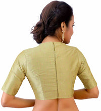 X3 Women's  Polyester Embroidered Half Sleeves Readymade Blouse