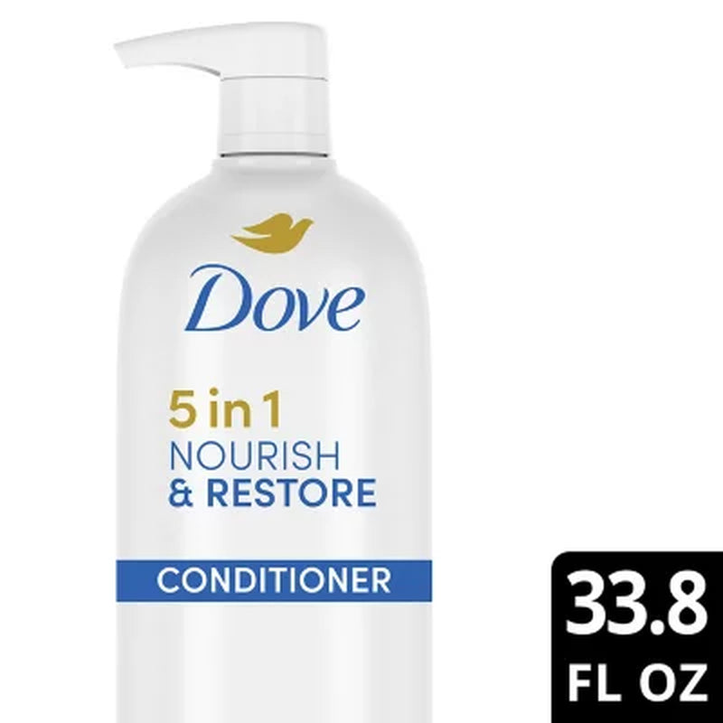 Dove Nourish & Restore 5-In-1 Conditioner, 33.8 Fl. Oz.