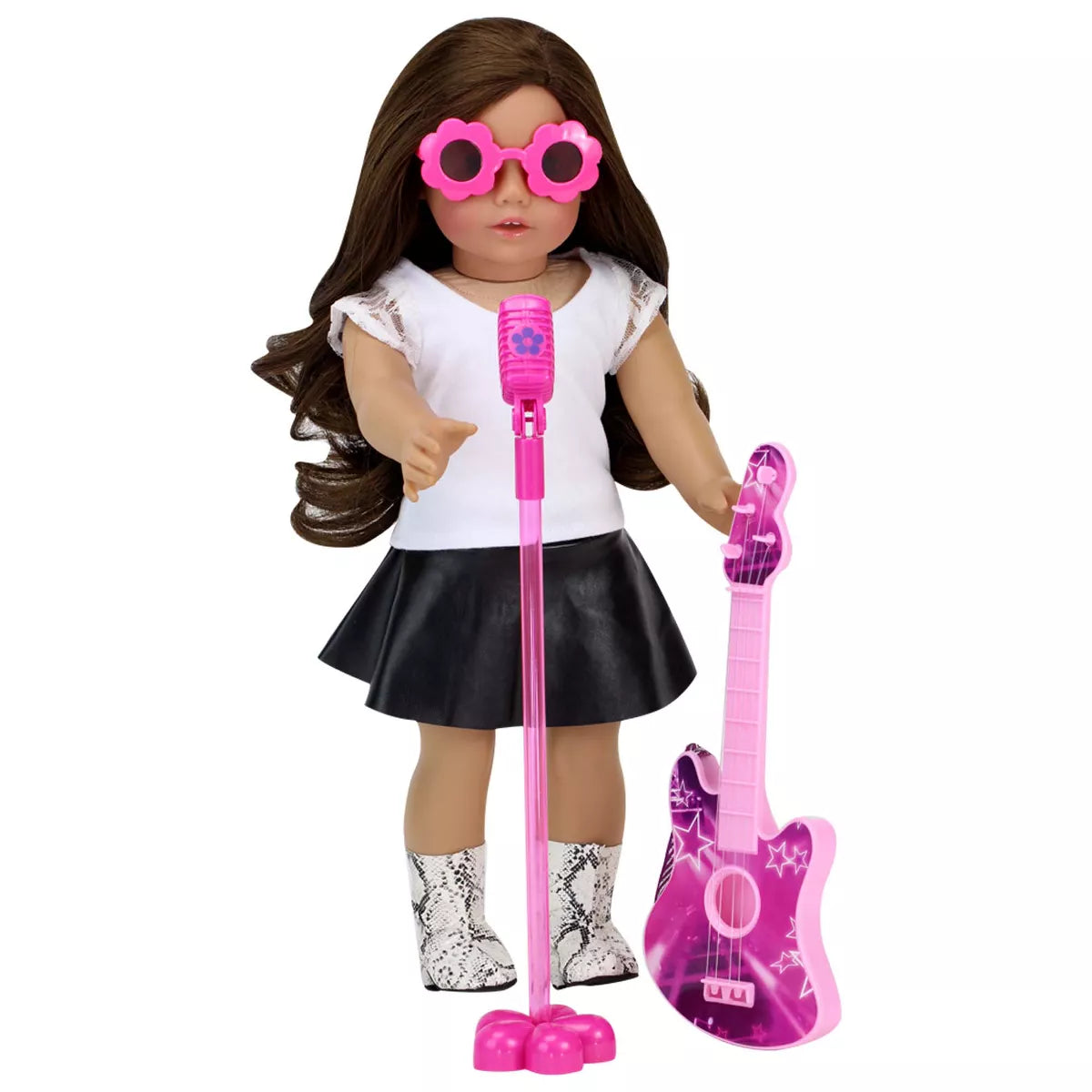 Sophia’S Guitar, Sunglasses and Microphone for 18" Dolls, Pink