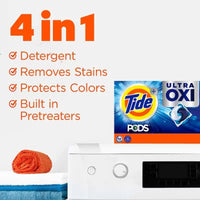 Tide PODS Laundry Detergent Pacs, 4-In-1 Ultra Oxi, 104 Ct.