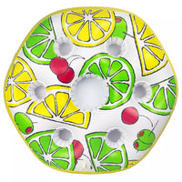 Pool Central Inflatable 6 Beverage Refreshment Float - 29” - Yellow, White and Green