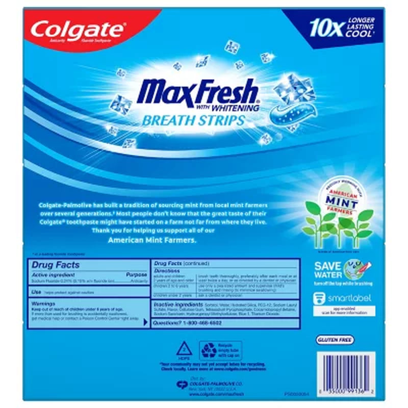 Colgate Maxfresh Toothpaste with Mini Breath Strips, Cool Mint, 7.3 Oz., 5 Pk