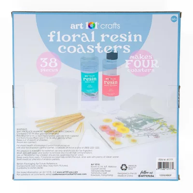 Art 101® Crafts Floral Resin Coasters Kit