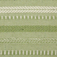 DII Farmhouse Braided Stripe Table Runner Collection, 15x108 (15x113, Fringe Included), Antique Green