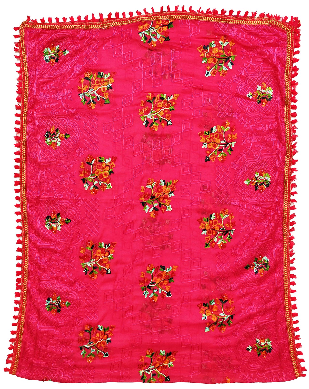 AAHIRA Women Jam Cotton Unstitched Salwar Suit Dress Material With Heavy Embriodery And Phulkari Dupatta(Free Size, Vidhya)