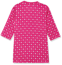 Amazon Brand - Jam & Honey Girl's  Cotton Regular Short Kurti PEACH 2 2 Years-3 Years